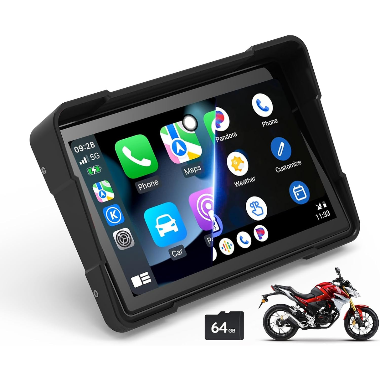 Motorcycle CarPlay/Android Auto Touchscreen