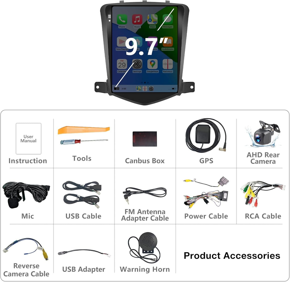 Car Radio Compatible with Chevy Cruze 2009 2010 2011 2012 2013 2014