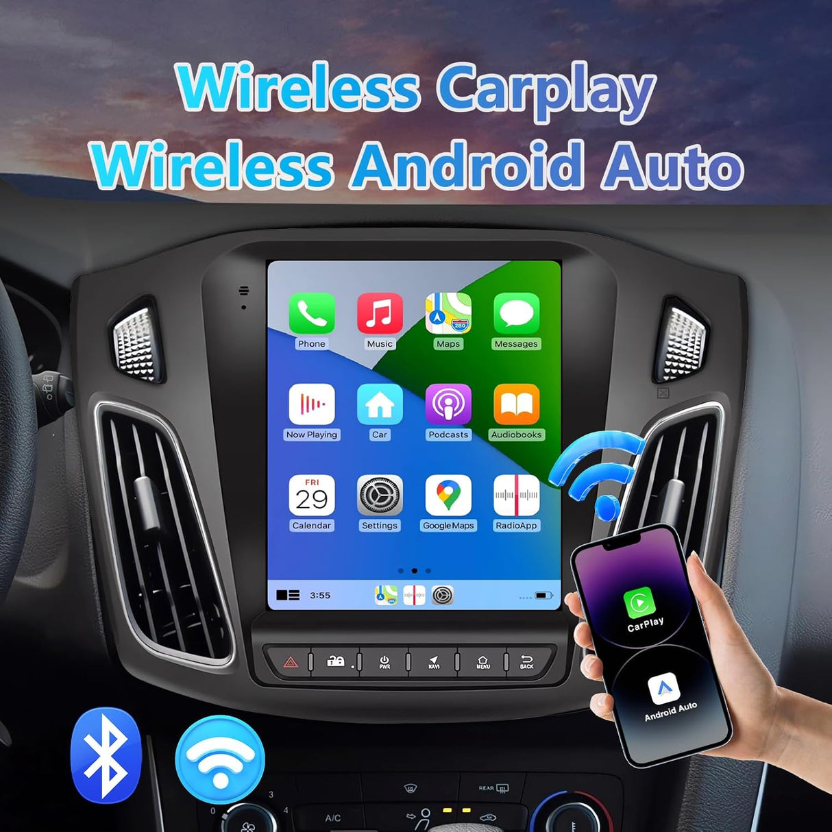 Car Stereo Radio Compatible  for Ford Focus 2012 2013 2014 2015 2016 2017 2018