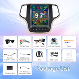 Car Radio for Jeep Grand Cherokee  2014 2015 2016 2017: Touch Screen Stereo Replacement with Carplay Android Auto 5GWiFi BT5.0 Backup Camera GPS