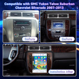 Car Radio Compatible for GMC Yukon Chevrolet Silverado Tahoe Suburban 2007-2013(Auto AC)
