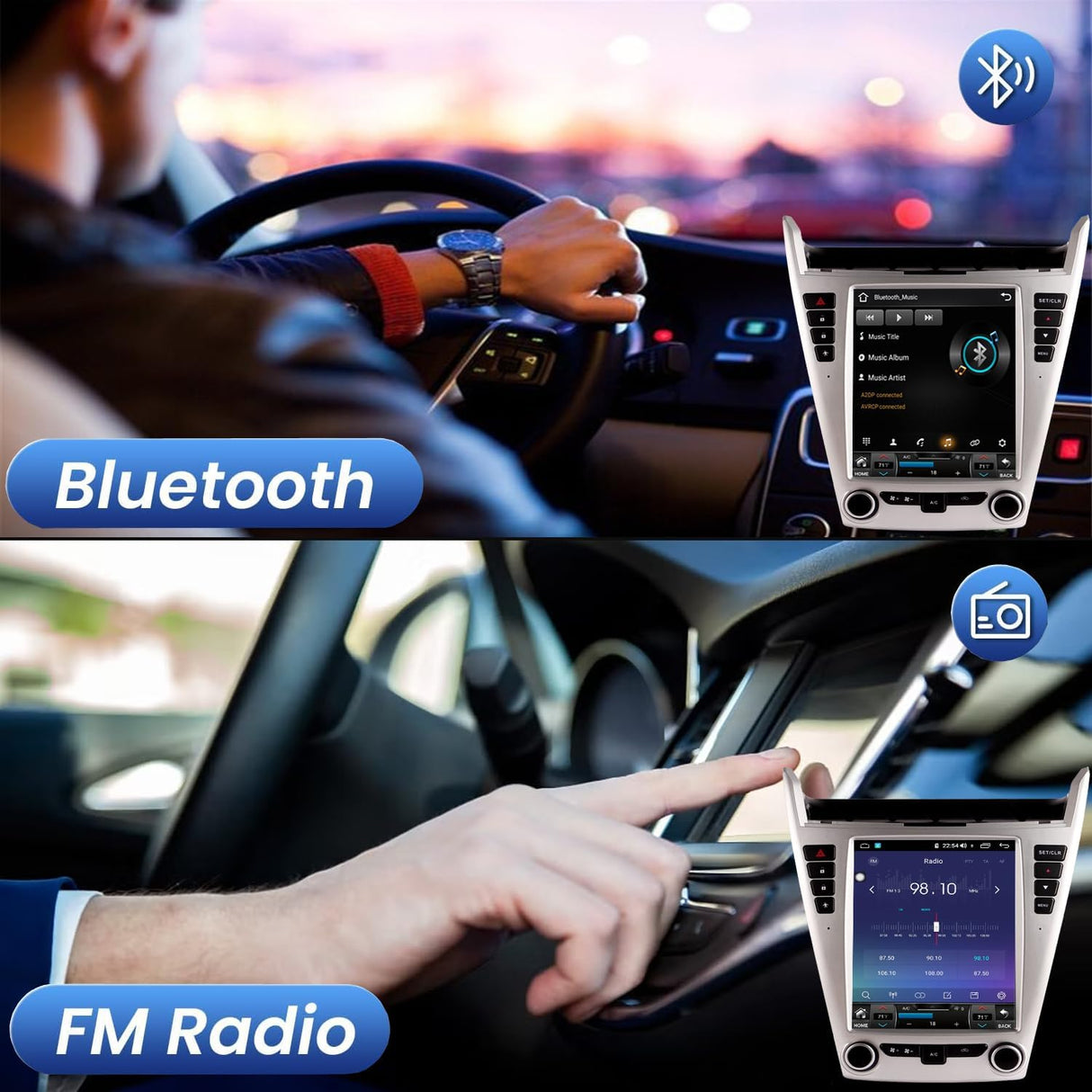 QLED 8-Core CPU Radio Upgrade for Chevy Chevrolet Equinox 1LT 2LT LTZ 2010 2011 2012 2013 2014 2015,IPS Touch Screen,CarPlay Android Auto Ready