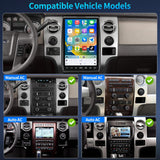 Car Radio for F150 2009-2012 Radio Upgrade with Carplay Android Auto 2K 14.4inch Inches Touch Screen Head Unit Replacement Keep OEM Camera GPS Navigation 4G SWC 8+128G Manual/Auto AC
