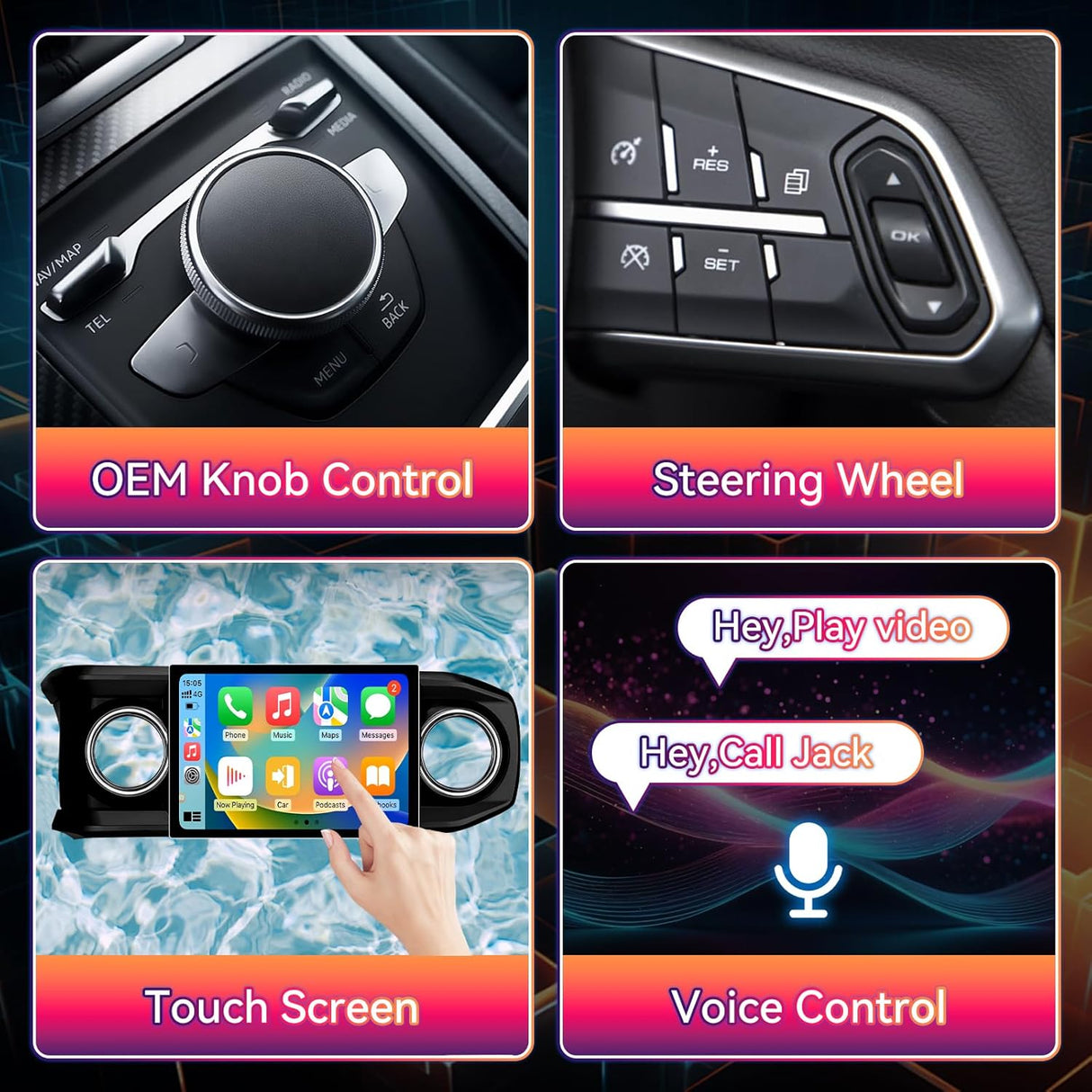 Car Stereo Head Unit Compatible with Toyota Tacoma 2016-2023