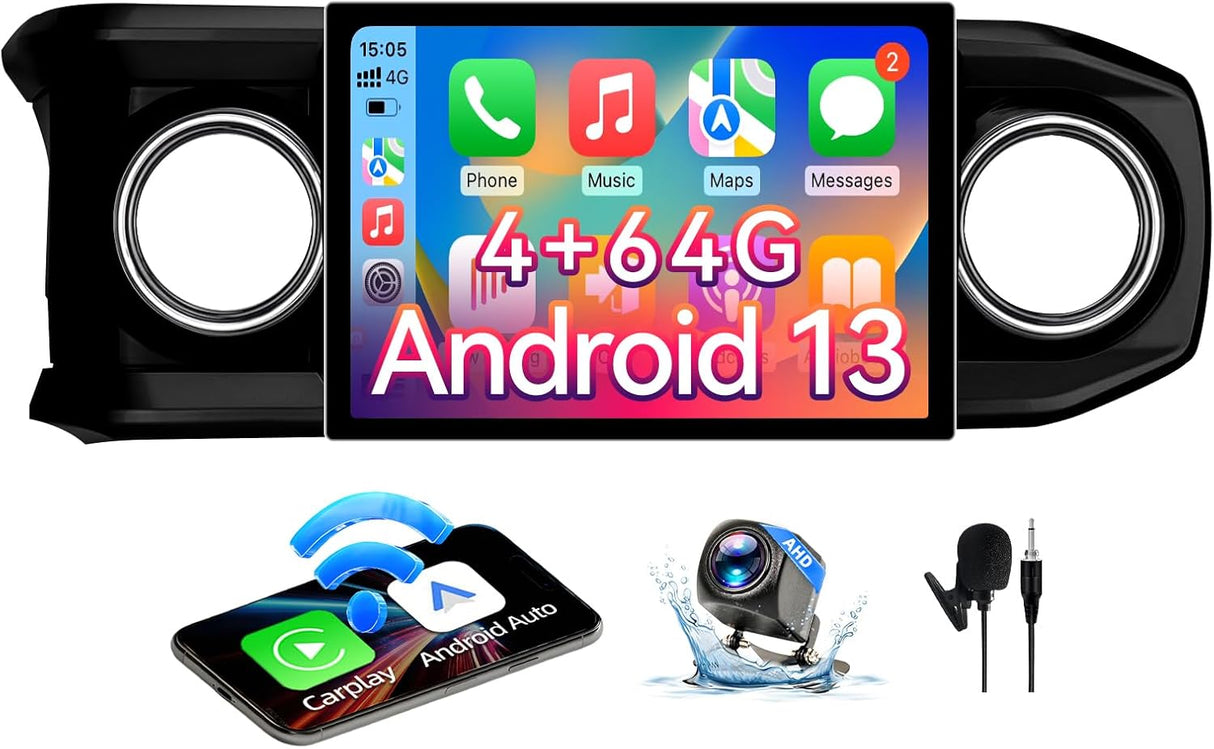 Car Stereo Head Unit Compatible with Toyota Tacoma 2016-2023