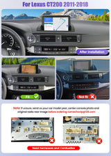 [4G+64G] for Lexus CT200 2011-2018 Android 15 Car Radio with Carplay Android Auto 9 Inch Touch Screen Bluetooth FM RDS/WiFi/GPS Navigation/SWC+AHD Backup Camera
