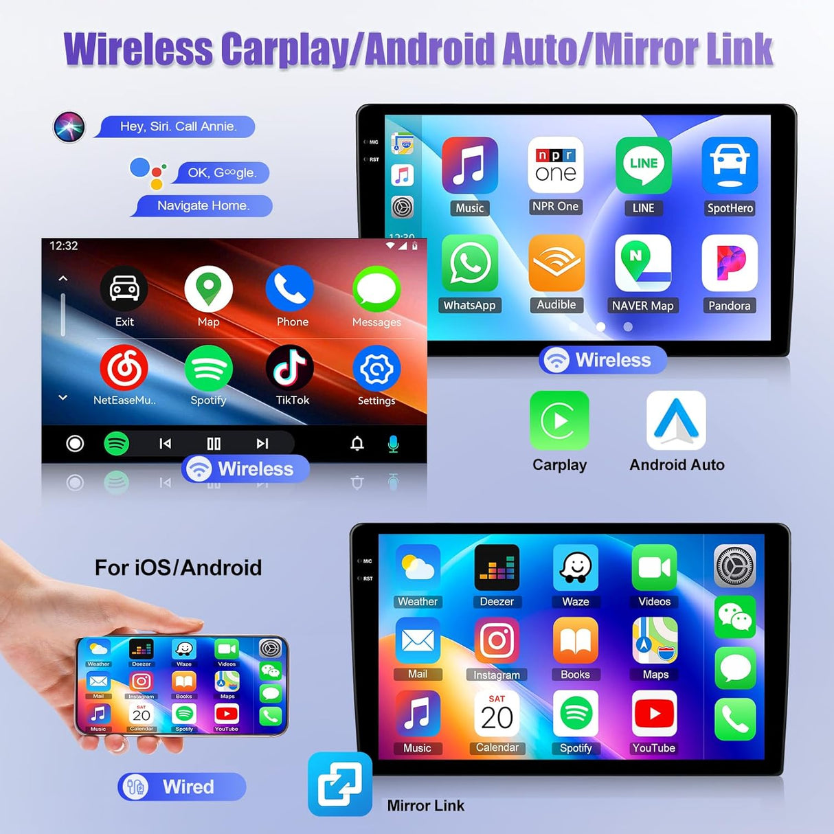 [4G+64G] for Lexus CT200 2011-2018 Android 15 Car Radio with Carplay Android Auto 9 Inch Touch Screen Bluetooth FM RDS/WiFi/GPS Navigation/SWC+AHD Backup Camera