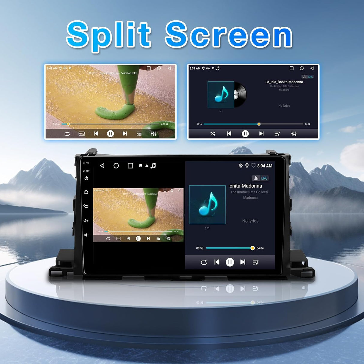 Car Stereo Radio Head Unit Compatible with Toyota Highlander 2014 2015 2016 2017 2018 2019