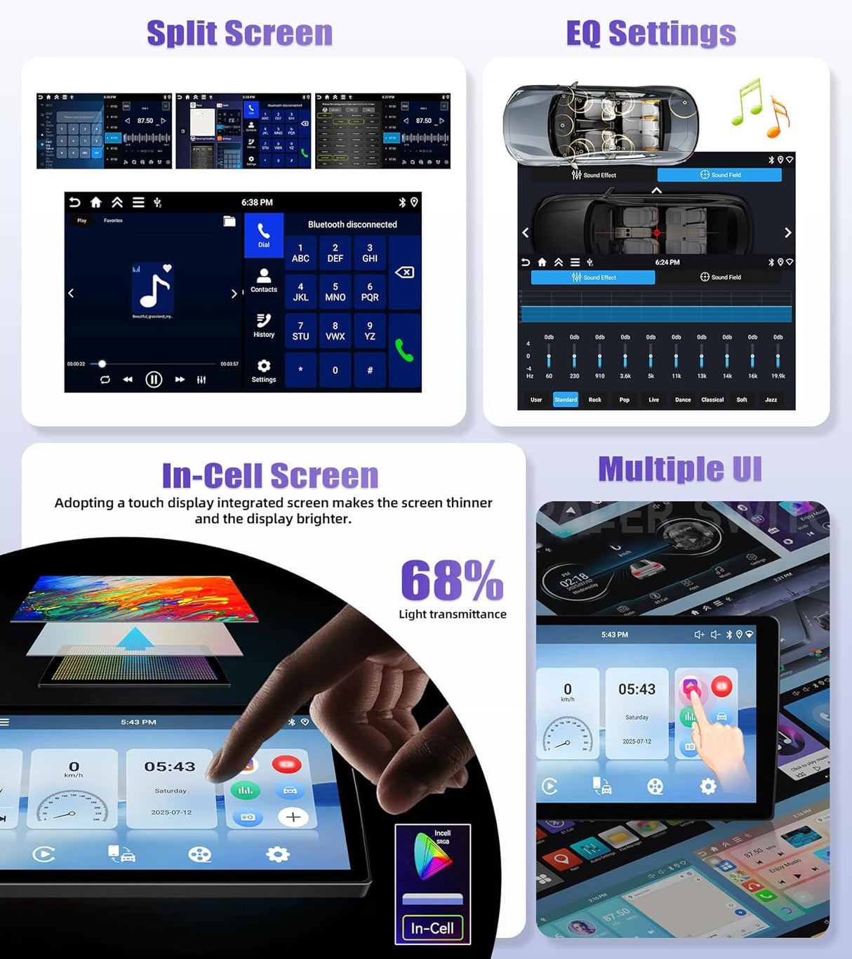 [4G+64G] for Lexus CT200 2011-2018 Android 15 Car Radio with Carplay Android Auto 9 Inch Touch Screen Bluetooth FM RDS/WiFi/GPS Navigation/SWC+AHD Backup Camera