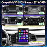 Android 14 Car Stereo Radio Head Unit Compatible with Kia Sorento 2016 2017 2018 2019 2020 9.7" Touch Screen Audio Receiver with CarPlay & Android Auto GPS WiFi Buletooth Back Camera FM GPS 2+64G