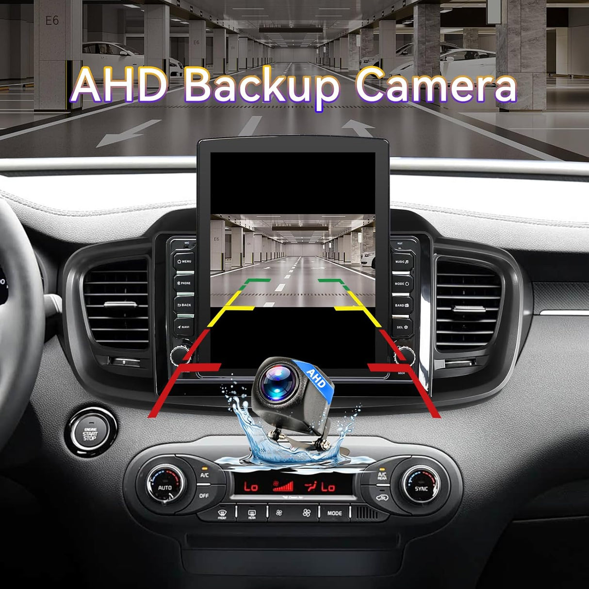 Android 14 Car Stereo Radio Head Unit Compatible with Kia Sorento 2016 2017 2018 2019 2020 9.7" Touch Screen Audio Receiver with CarPlay & Android Auto GPS WiFi Buletooth Back Camera FM GPS 2+64G