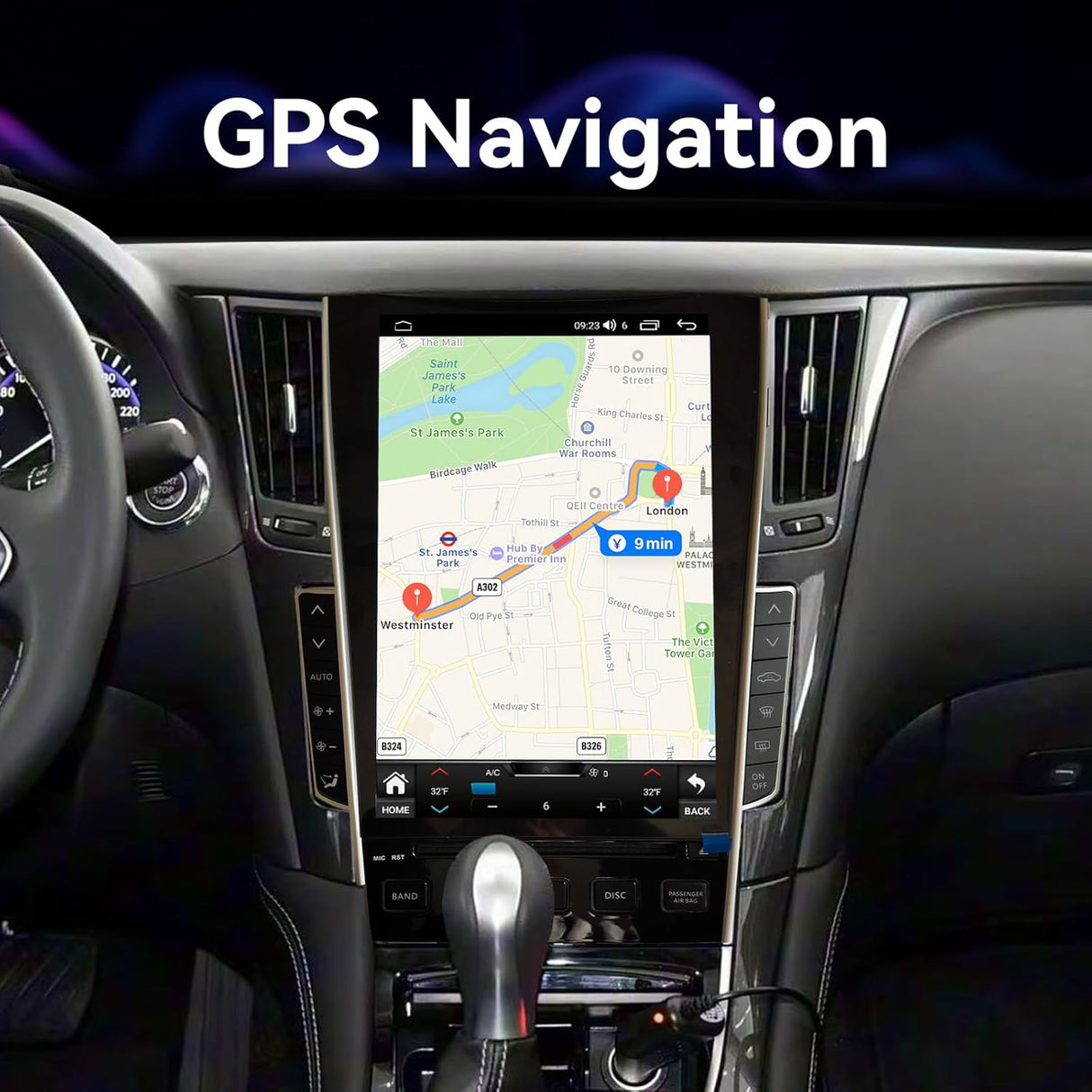 8core 8+128G Car Stereo Radio Compatible with Infiniti Q50 2015 2016 2017 2018 2019 12.1" Touch Screen Wireless CarPlay & Android Auto DSP 4G LTE 5G WiFi BT GPS Navigation Bluetooth