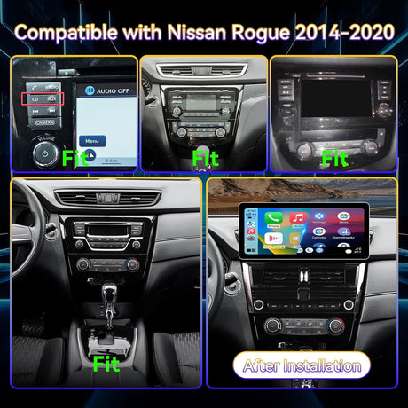 12.3" Android 13 Car Stereo Radio with Android Auto Wireless Carplay Compatible with Nissan Rogue 2014-2020 8core 4+64G Upgrade 2K Touchscreen Bluetooth WiFi GPS DSP AM FM Head Unit