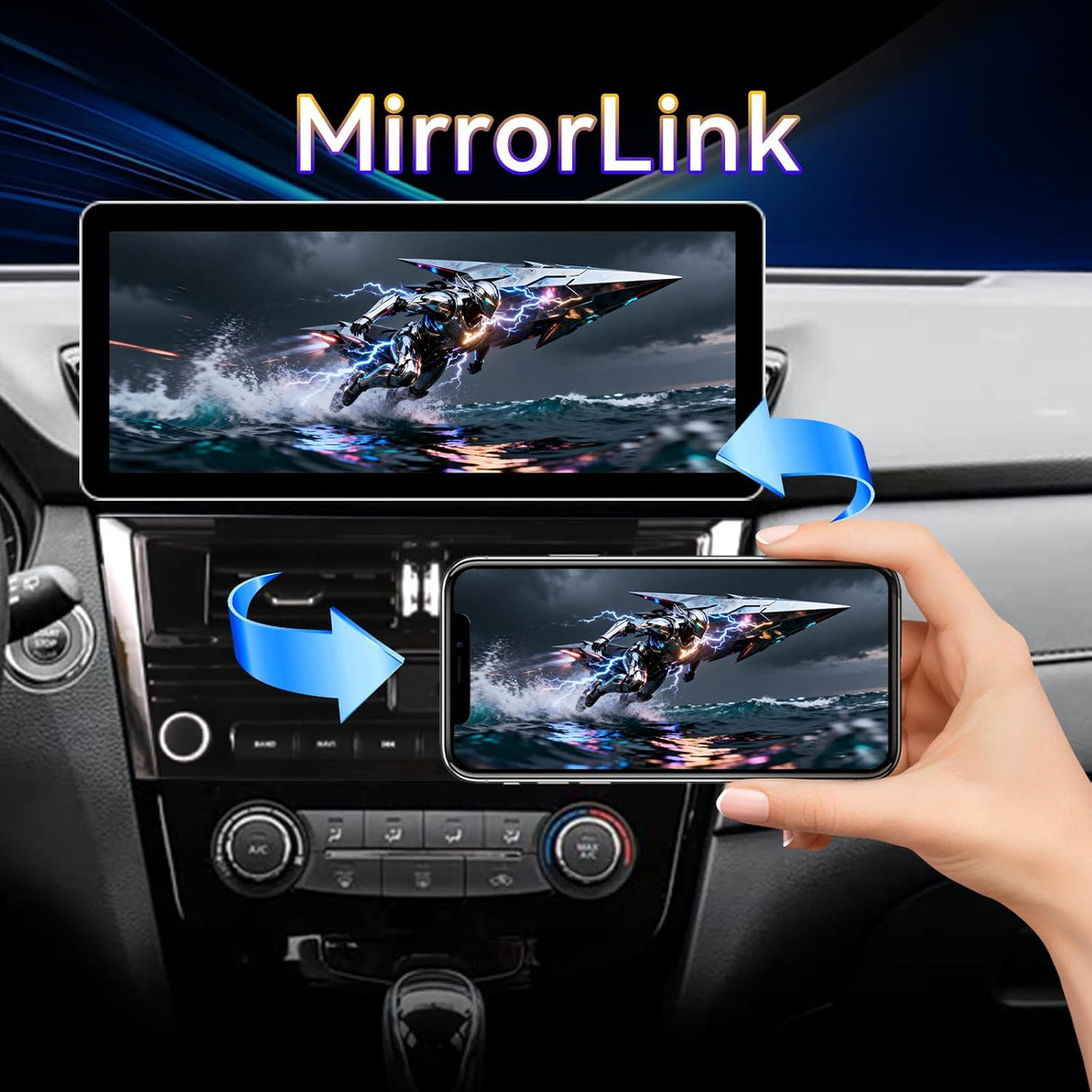 12.3" Android 13 Car Stereo Radio with Android Auto Wireless Carplay Compatible with Nissan Rogue 2014-2020 8core 4+64G Upgrade 2K Touchscreen Bluetooth WiFi GPS DSP AM FM Head Unit
