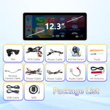 12.3" Android 13 Car Stereo Radio with Android Auto Wireless Carplay Compatible with Nissan Rogue 2014-2020 8core 4+64G Upgrade 2K Touchscreen Bluetooth WiFi GPS DSP AM FM Head Unit