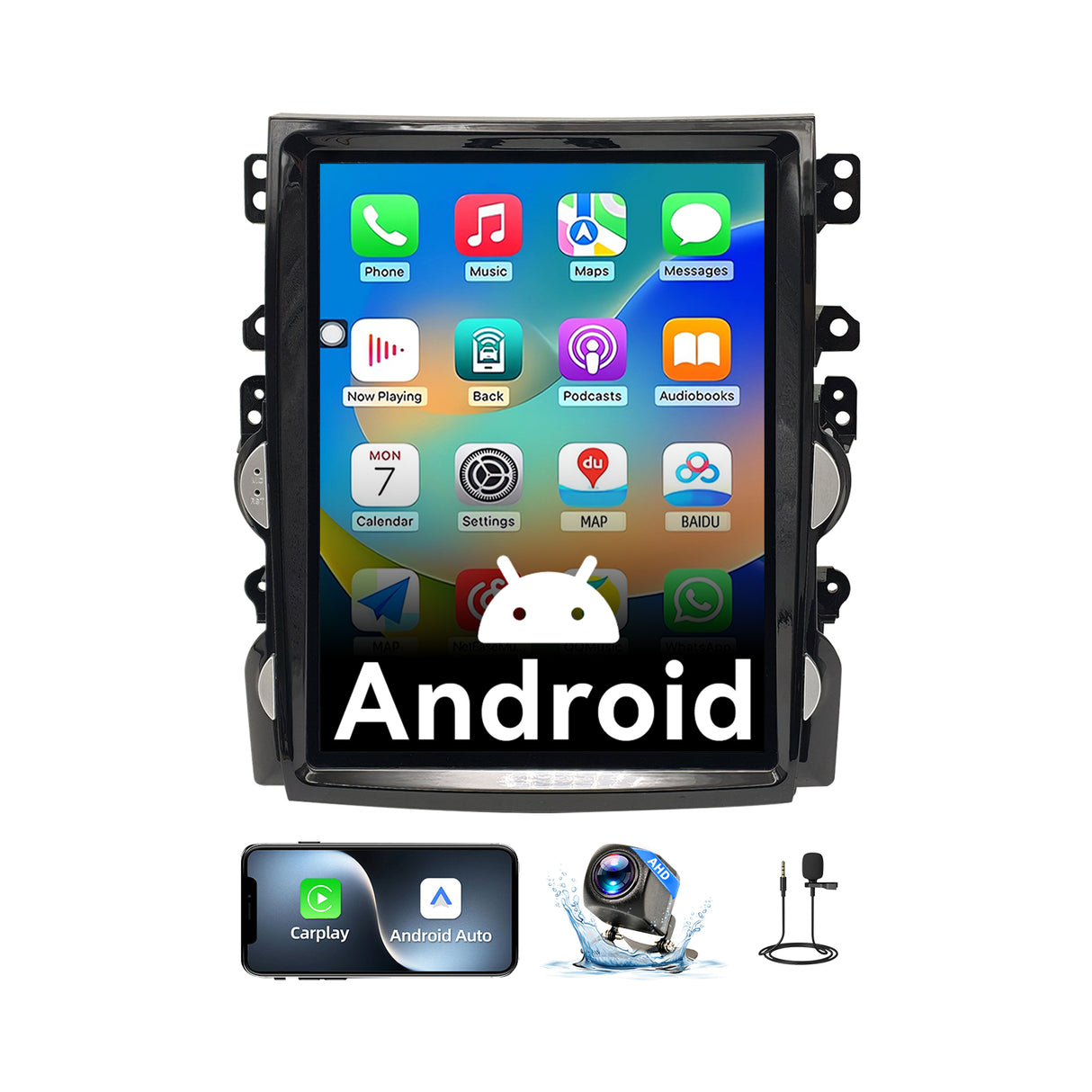 Upgrade 4+64G Car Radio for Chevy Malibu 2012 2013 2014 2015  12.1 Inches HD Touch Screen Carplay Android Auto Tesla Style Car Stereo Replacement Accessories FM AM 5GWiFi GPS Camera  BT5.0