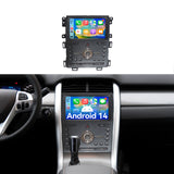 Android 14 car stereo compatible with the 2010, 2011, 2012, 2013 and 2014 Ford Edge, wireless, Android Auto, 9-inch touchscreen, Bluetooth radio, GPS navigation, FM radio