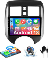 Car Stereo for Nissan Versa Note 2014-2018 Supports Wireless CarPlay/Android Auto Touchscreen, GPS/Bluetooth/FM/AUX/SWC/Backup Camera