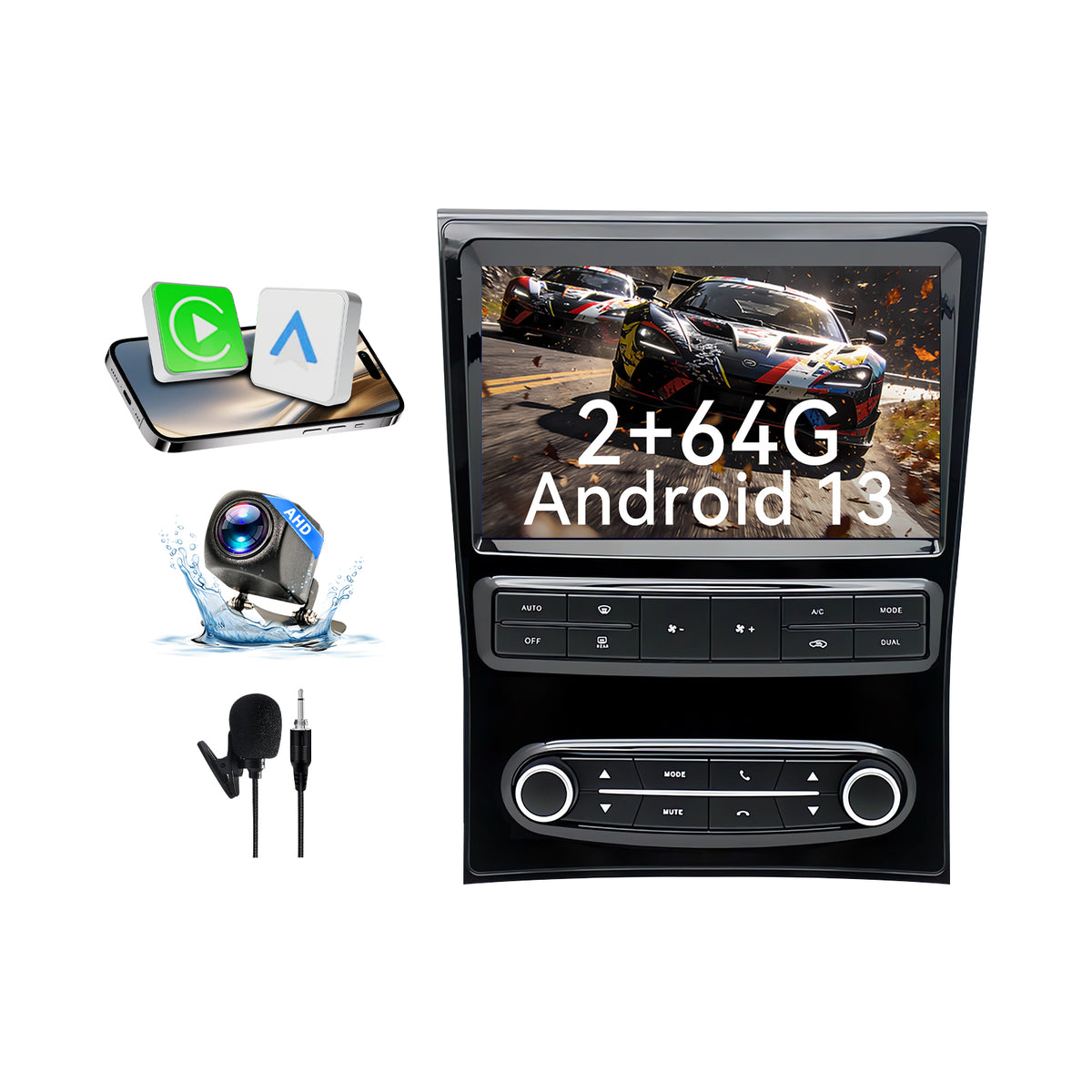 Car Radio Compatible with Lexus GS300 GS350 GS400 1998-2005,9''Touchscreen Head Unit Car Stereo Support Bluebooth,Wireless Carplay/Android Auto, GPS, WiFi, Backup Camera