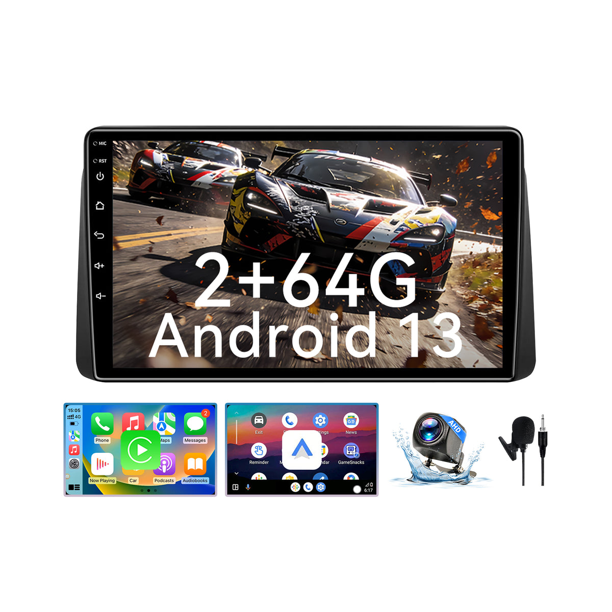 Car Radio for Chrysler Grand Voyager 2013-2016, with Wireless CarPlay Android Auto Mirror Link, Bluetooth