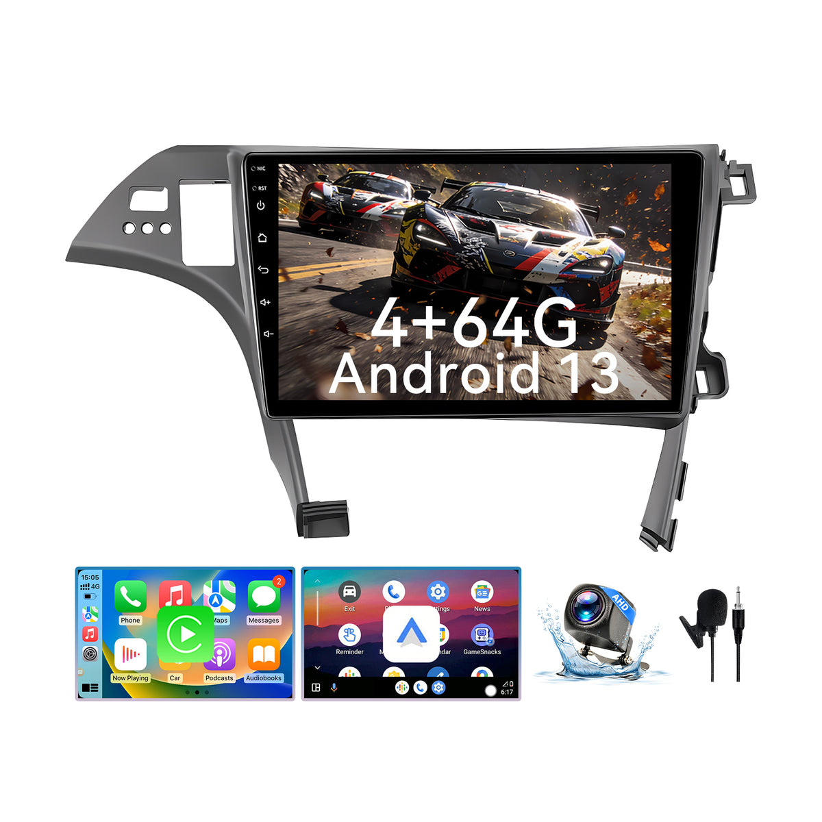 Car Radio for Toyota Prius 2010-2015,10 Inch Prius Stereo Support Carplay/Android Auto,GPS Navigation& Bluetooth,Backup Camera & SWC