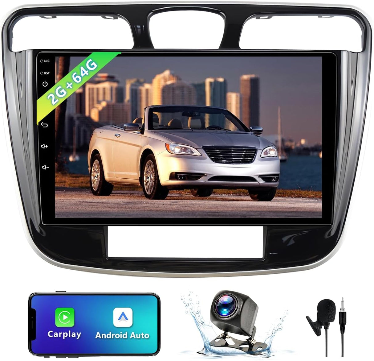 Android 13 Car Stereo for Chrysler 200 2011 -2014 with Wireless CarPlay & Android Auto