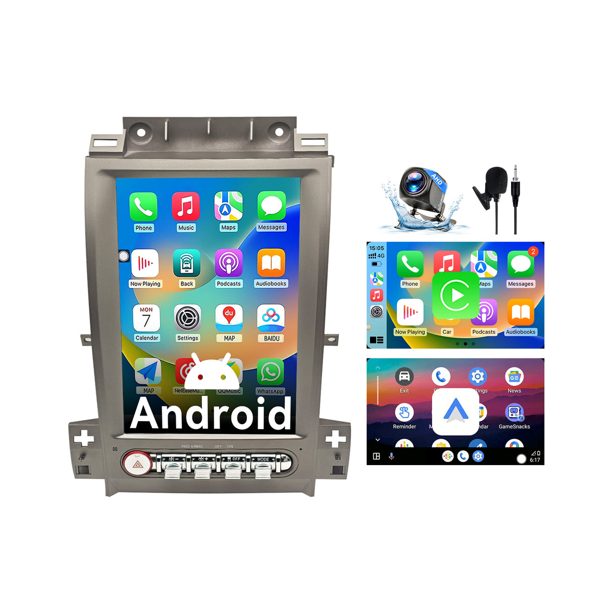 12.8 inch Android 13 Car Radio for Ford Taurus 2010-2019, Upgrade Head Unit 1920*1080 Touch Screen Carplay Android Auto, GPS Navigation,4G+64G, 8Core