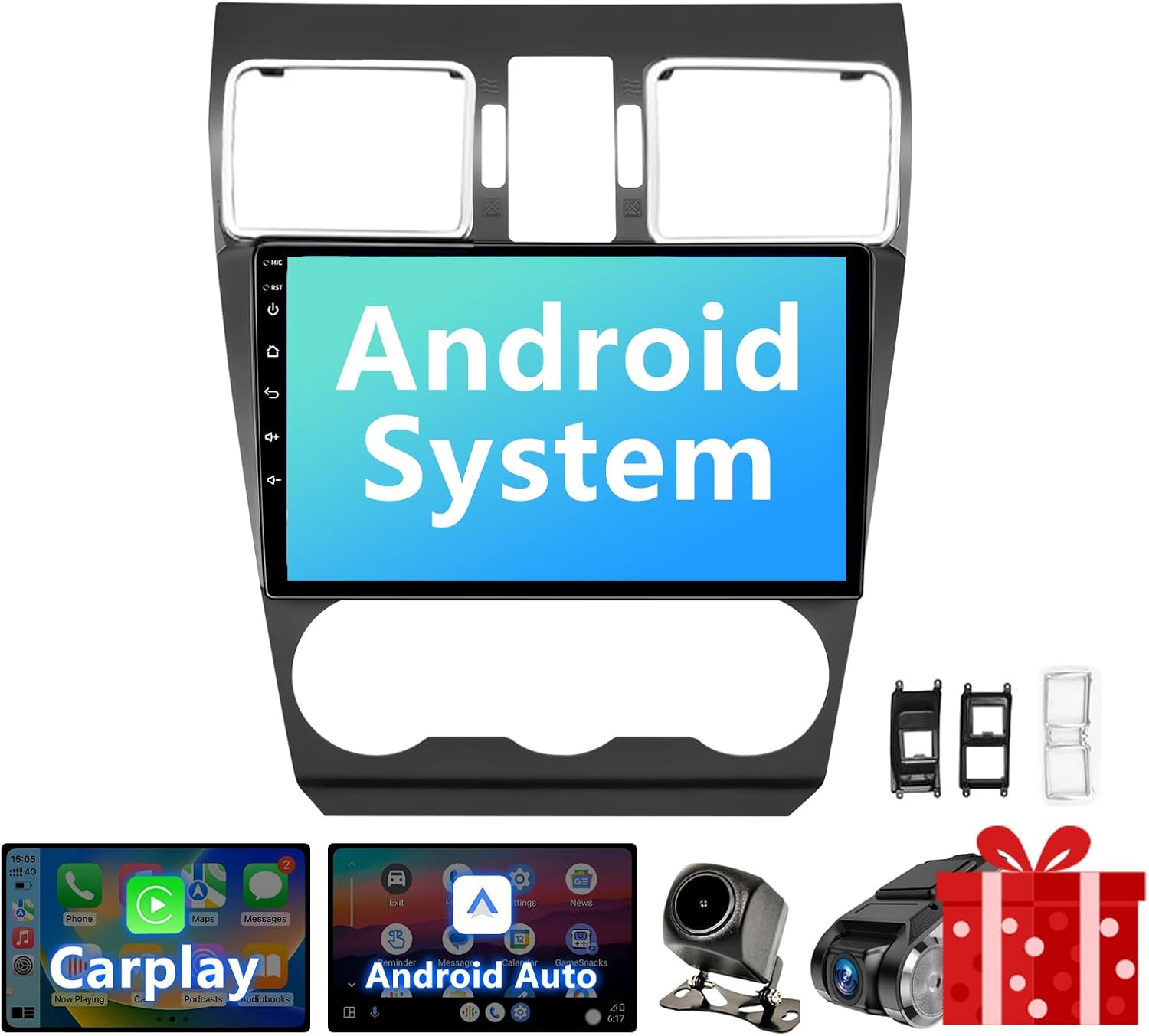 Android 13 Car Stereo for 2016-2018 Subaru Forester, WRX, Impreza