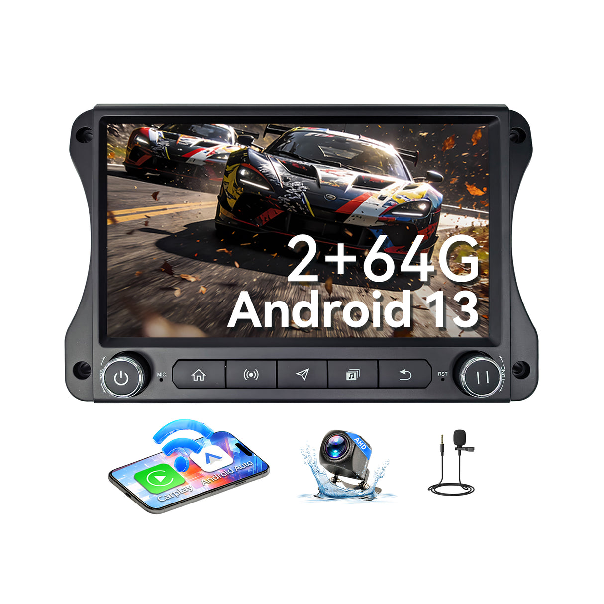 Car Radio for Jeep Wrangler JL & Gladiator JT 2018-2022 [2GB+64GB] 10 inch Touch Screen Android 13 Stereo with Wireless Carplay Android Auto/GPS/AM/FM/5G WiFi/DSP Visit the litillbuly Store