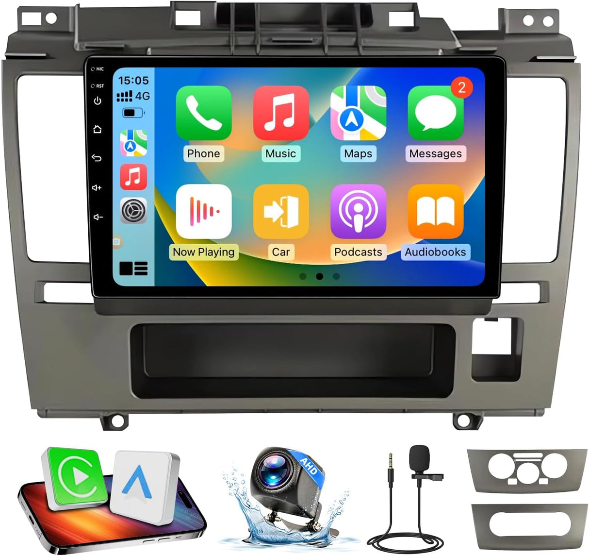 Android 13 Car Stereo for Nissan Versa (2005-2010) | 9" IPS Touchscreen | Wireless CarPlay/Android Auto/Mirror Link | GPS Navigation | FM/RDS | IPS/HD Display | AHD Backup Camera