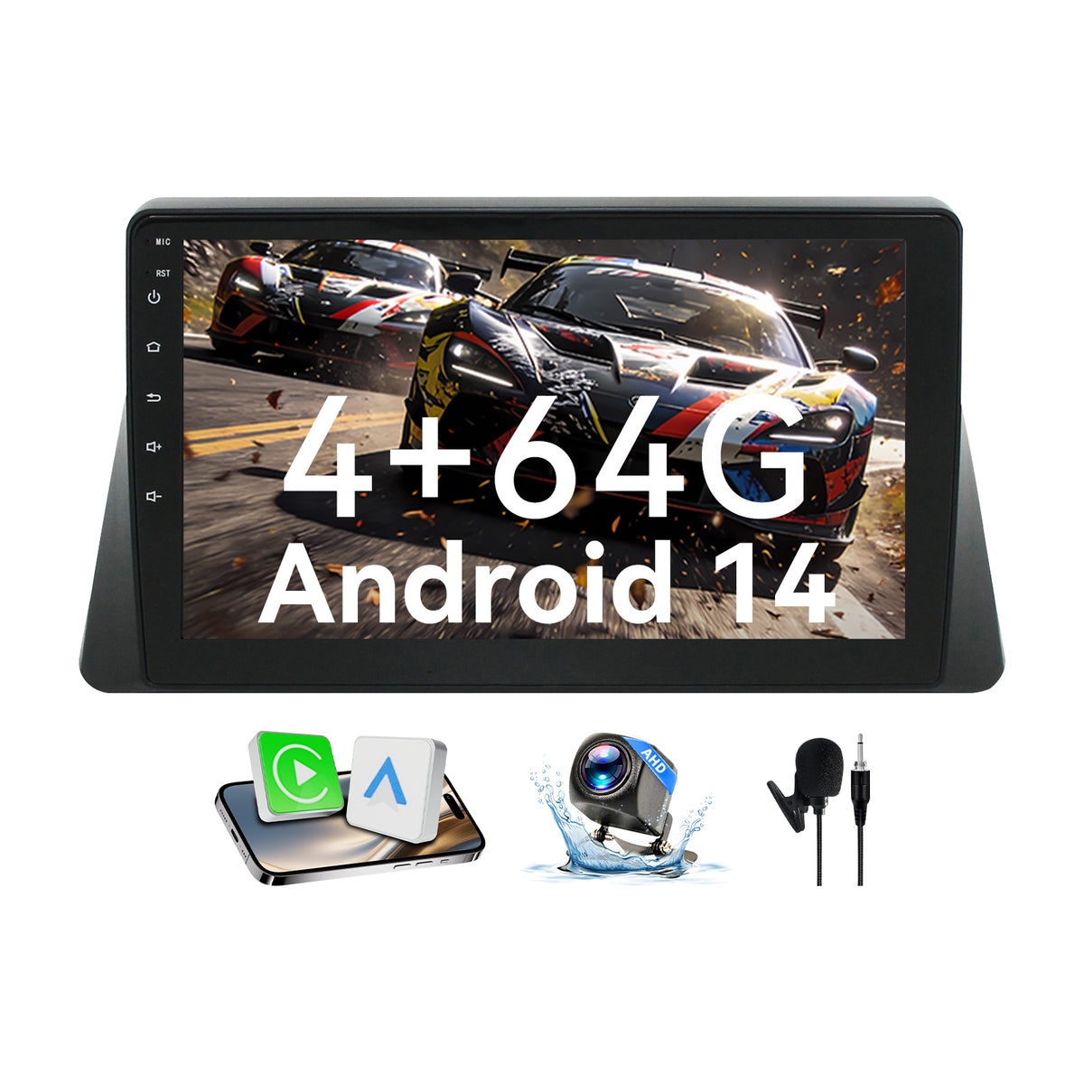 Car Radio Stereo for Honda Accord 8th 2008 2009 2010 2011 2012 2013 with Wireless Carplay Android Auto Bluetooth Touch Screen with WiFi FM GPS SWC Backup Camera