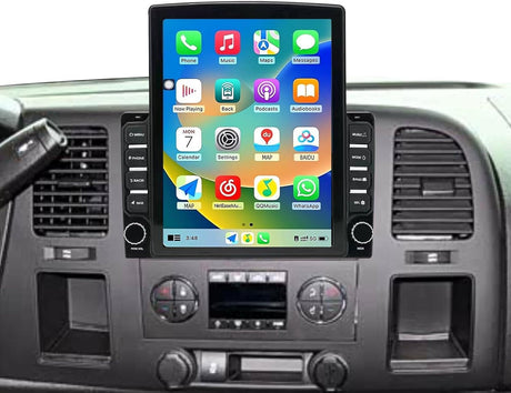 Android 13 Car Stereo for Chevy Silverado 2007-2013/GMC Sierra Yukon/Tahoe/Equinox Supports Wireless CarPlay & Android Auto