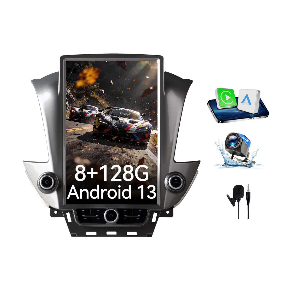 Qualcomm Android 13 Car Radio Stereo Compatible with Chevrolet Suburban Tahoe GMC Yukon 2014-2020 (OEM 8 Inches) 14.5" 2K IPS Touch Screen 8 Core 8G+128G Wireless CarPlay & Android Auto GPS 4G/WiFi