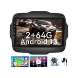 Car Radio for Jeep Renegade 2015 2016 2017 2018 2019 2020 64G 5GWiFi Upgrade Touchscreen Stereo for Jeep Renegade Accessories 9in Carplay Android Auto Headunit GPS Bluetooth FM Camera