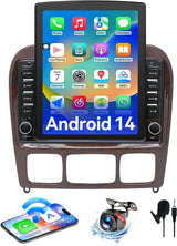 Android 14 Car Radio Compatible with Mercedes Benz S-Class W220 1998-2005,4G+64GB,9.7" Touch Screen Car Stereo with Wireless Carplay Android Auto,FM/GPS/SWC/Mirror Link/Backup Camera