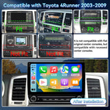 Car Radio Stereo Compatible with Toyota 4Runner 2003-2009, 10" Touch Screen Wireless CarPlay & Android Auto GPS Navigation FM Radio Upgrade Bluetooth HD Backup Camera 2GB+64GB