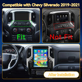 Car Radio 12.1" Qualcomm 8-core Android 13 (Only Original 8 inch with Bose) for Chevy Silverado 2019-2021 with Dual Bluetooth CarPlay Android Auto GPS FM AM DSP Gyroscope Function