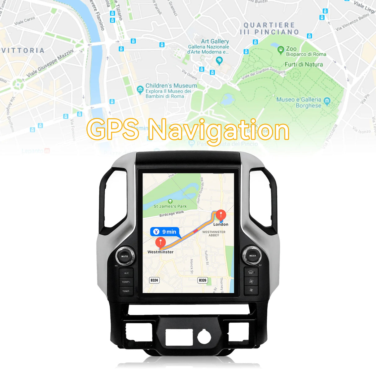 Car Radio 12.1" Qualcomm 8-core Android 13 (Only Original 8 inch with Bose) for Chevy Silverado 2019-2021 with Dual Bluetooth CarPlay Android Auto GPS FM AM DSP Gyroscope Function
