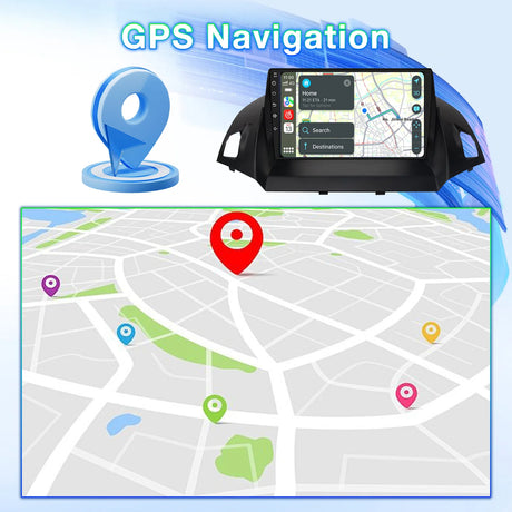 Android 13 Car Stereo for Ford Escape 2013-2019 with Wireless CarPlay Android Auto,9 inch Touchscreen Car Radio Player with Mirror Link,WiFi/GPS Backup Camera,Bluetooth,FM/RDS,DSP,SWC