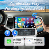 Car Radio Upgrade for Jeep Grand Cherokee 2010-2013 Wireless Carplay | Android Auto 2G+64G WiFi GPS Navigation Bluetooth 5.0,SWC, Car Tablet