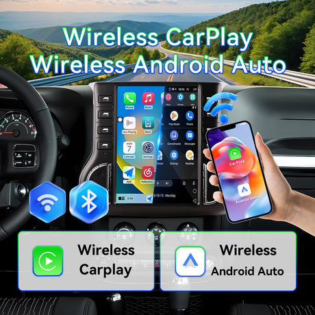 Jeep Wrangler 2011-2014 Wireless Carplay & Android Auto Tesla-style Screen 12.1 Inch