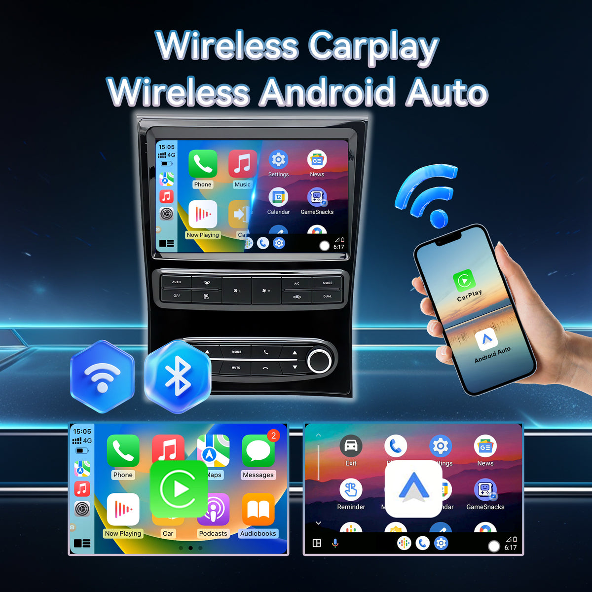 Car Radio Compatible with Lexus GS300 GS350 GS400 1998-2005,9''Touchscreen Head Unit Car Stereo Support Bluebooth,Wireless Carplay/Android Auto, GPS, WiFi, Backup Camera