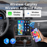 Android 14 Car Radio Compatible with Mercedes Benz S-Class W220 1998-2005,4G+64GB,9.7" Touch Screen Car Stereo with Wireless Carplay Android Auto,FM/GPS/SWC/Mirror Link/Backup Camera