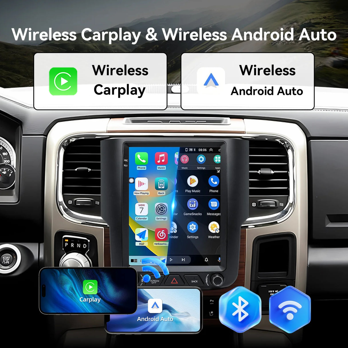Car Radio Compatible with Dodge Ram  1500 2500 3500 2013-2018