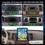 9.7 Inch Android 14 Car Radio Stereo Compatible with Dodge Ram 1500/2500/3500 2006 2007 2008 Upgrade with Wireless Carplay&Android Auto, GPS/SWC/Backup Camera