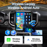 Car Radio Upgrade for Dodge Ram 2019-2023,Wireless CarPlay Android Auto,Android 13 Head Unit with WiFi DSP SWC GPS 1080P Backup Camera 4+6GB