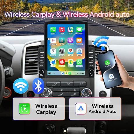 Car Stereo for Nissan Frontier/Xterra 2009-2014 | Wireless CarPlay/Android Auto |  2+64G