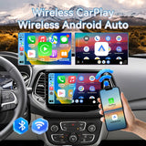 Car Radio Stereo for Jeep Compass 2017-2020,10" Android 13 Touchscreen Head Unit,Wireless CarPlay & Android Auto,GPS Navigation,HD Backup Camera,Mirror Link