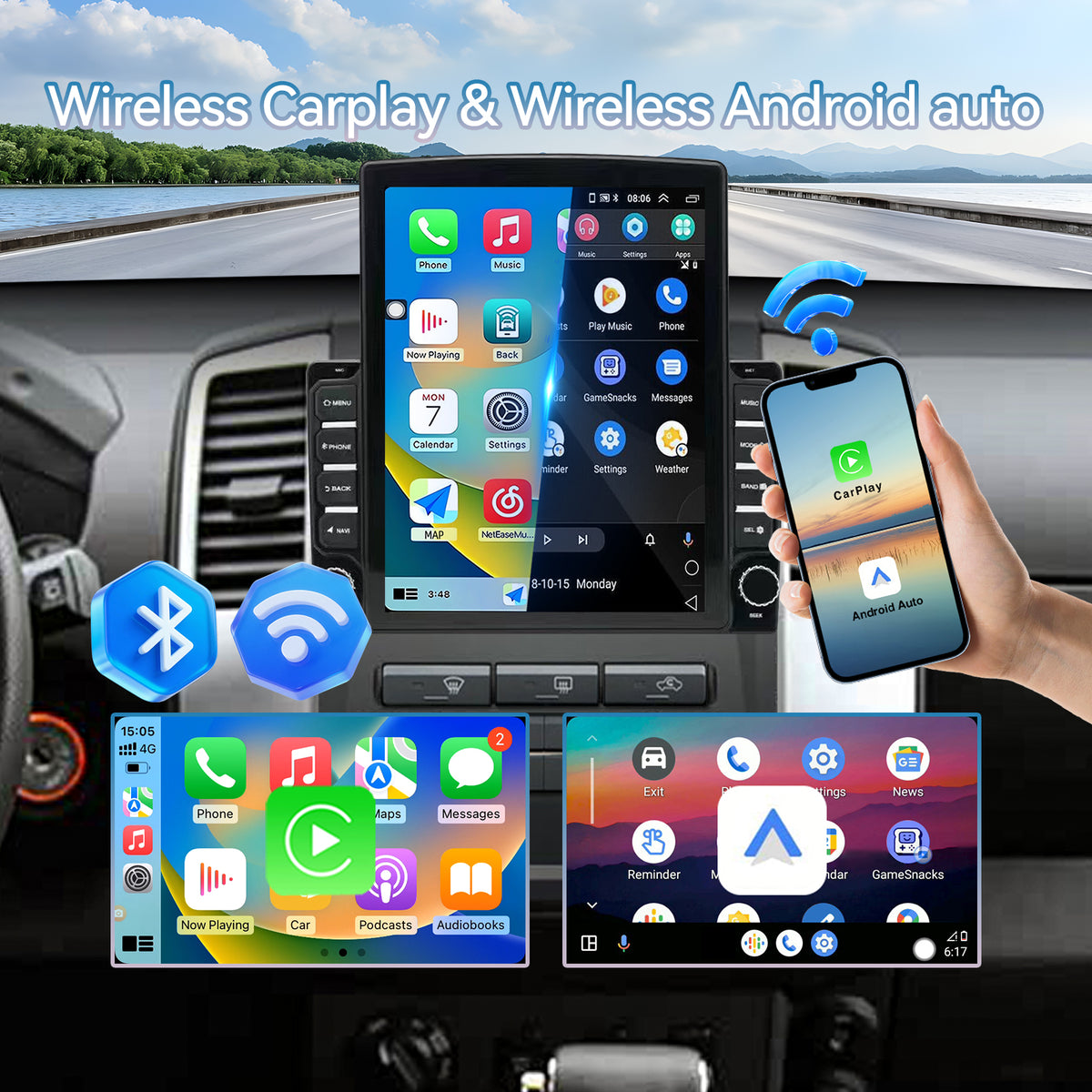 Car Stereo for Nissan Frontier/Xterra 2009-2014 | Wireless CarPlay/Android Auto | 9.7 | Android14 | 4+64G
