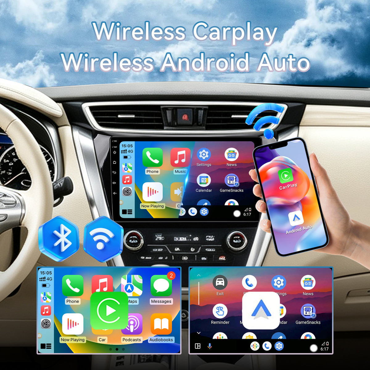 Car Radio Upgrade for Nissan Murano Z52 2014-2020 Stereo Carplay Android Auto 10.1"  ROM Head Unit for Navigation,Music,Radio